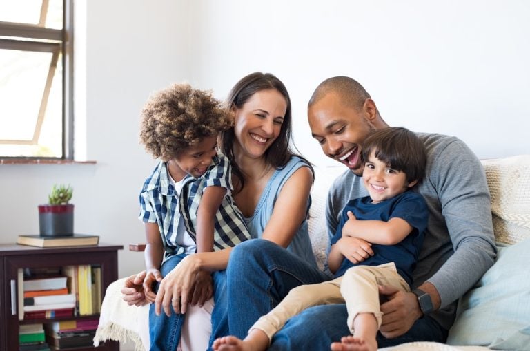 family in house