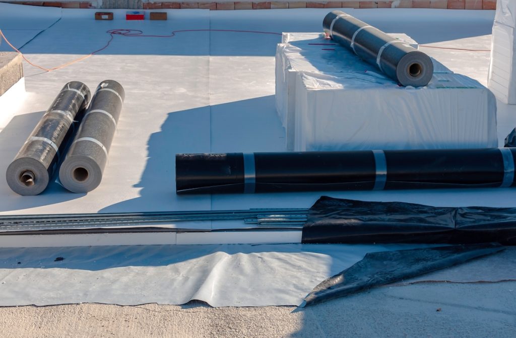 pvc roofing material on roof