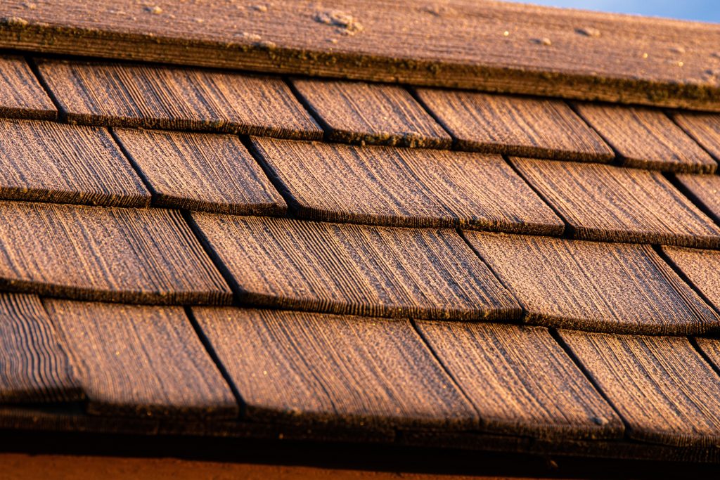 brown cedar roof 