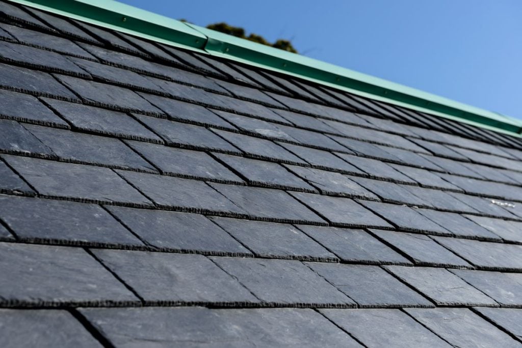 roof with slate tiles