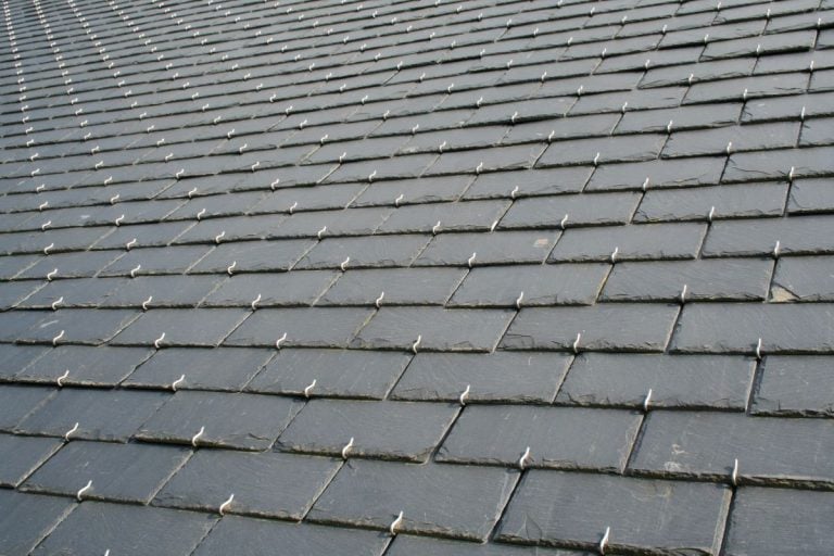 Close-up of a slate tile roof
